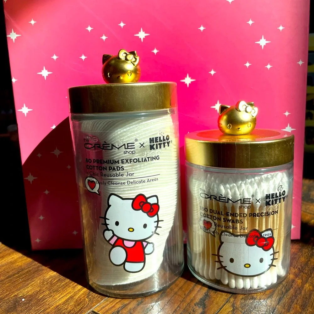 Hello Kitty Cotton Swabs and Cotton Pads Set - Picture 1 of 5